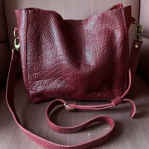 STUNNING Portland Leather Goods Sangria Bucket Bag